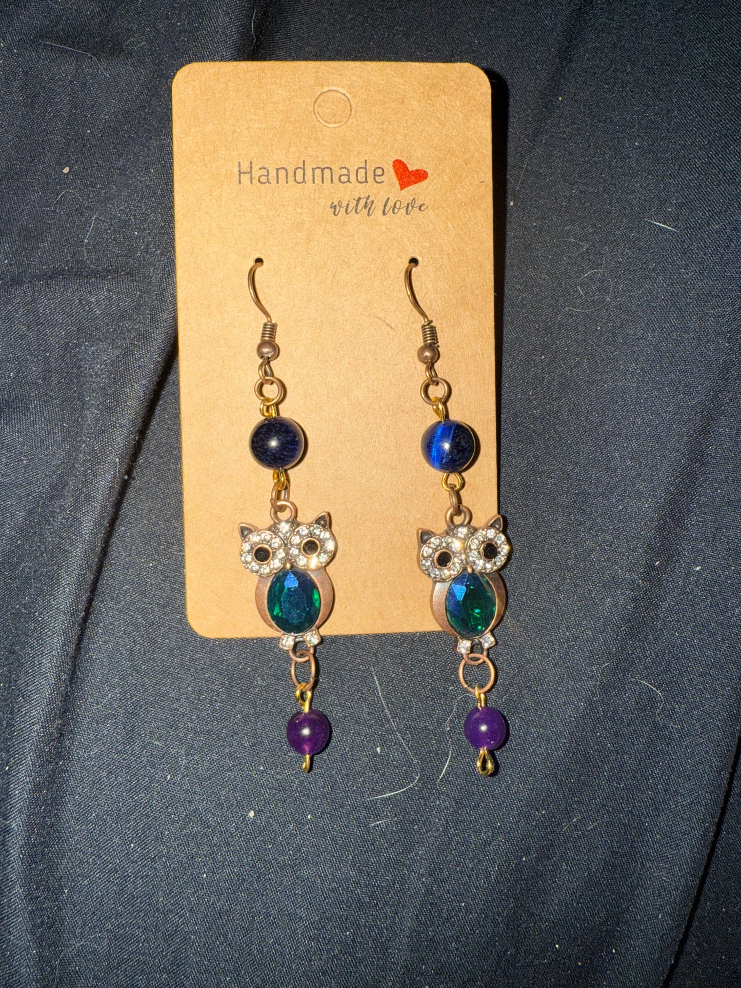 Owl earrings and custom for Courtney