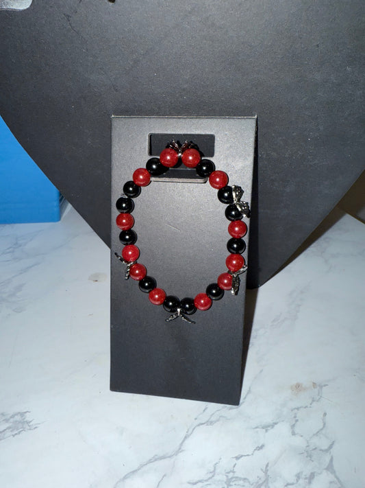 Butterfly series req quartz beaded bracelet