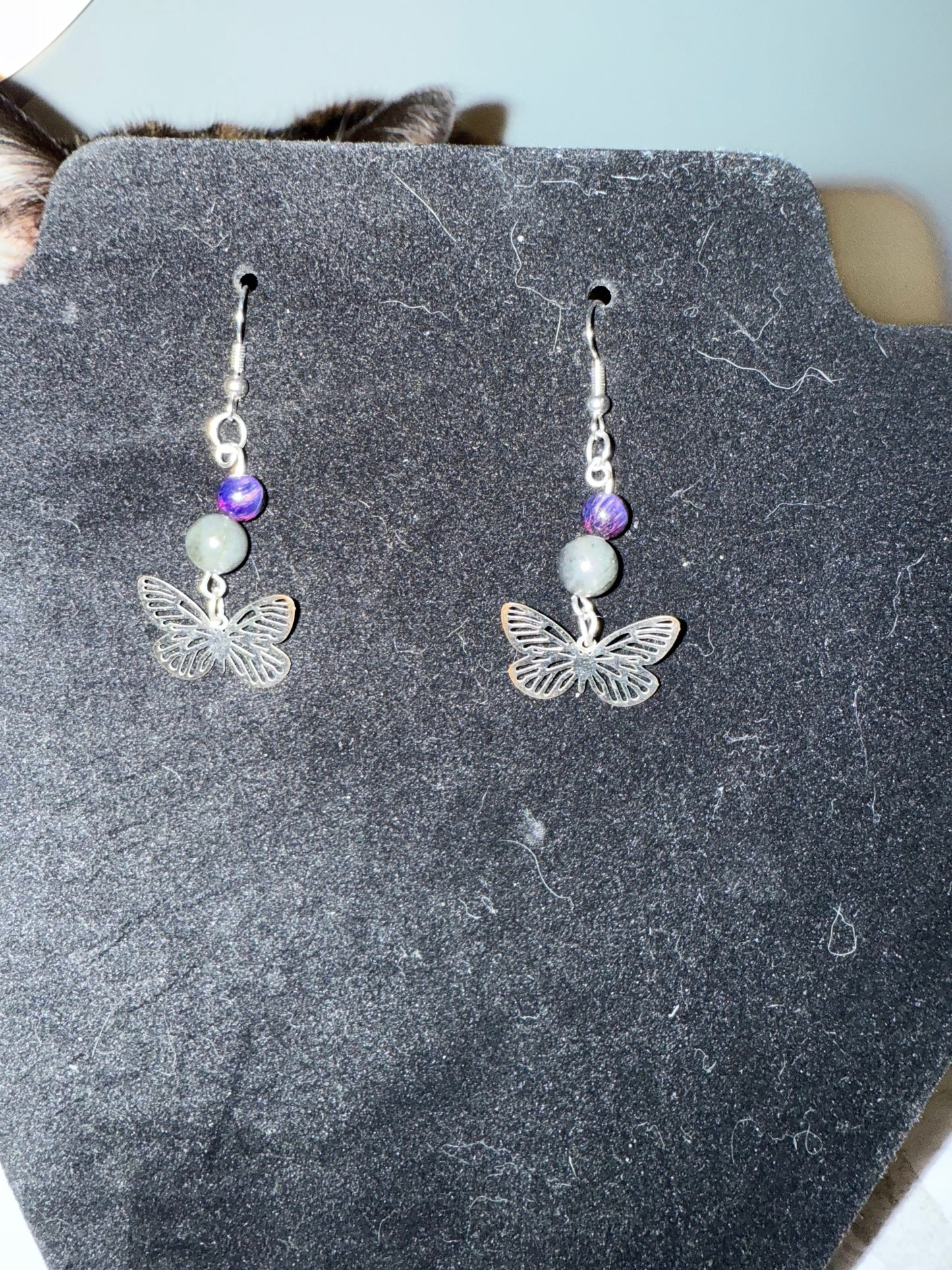 Butterfly series labdorite and tigers eye