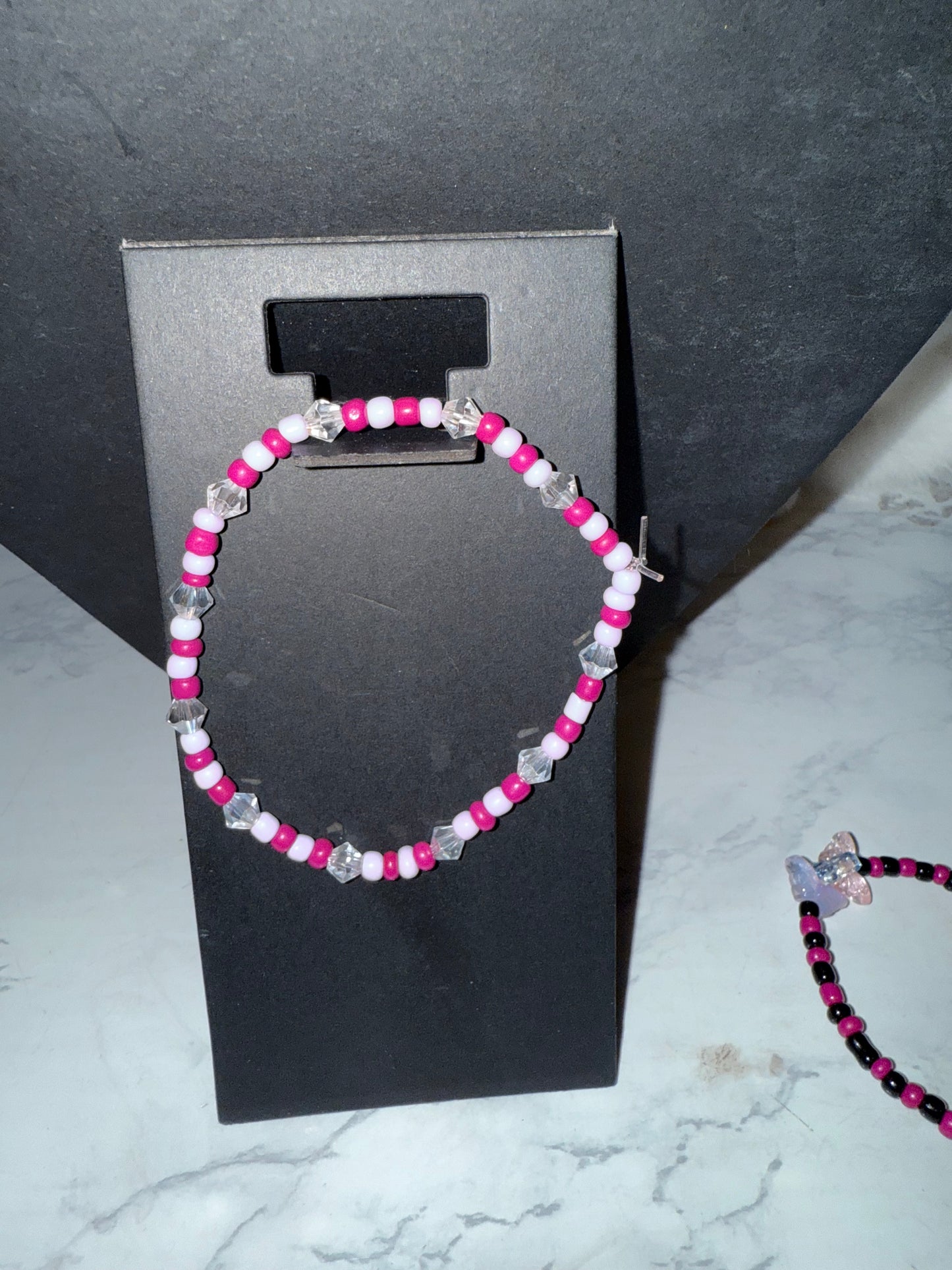 Butterfly Series stackable seed beaded bracelet set