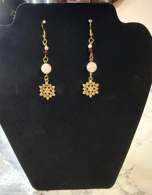 DISCOUNT BIN Snow flake earrings