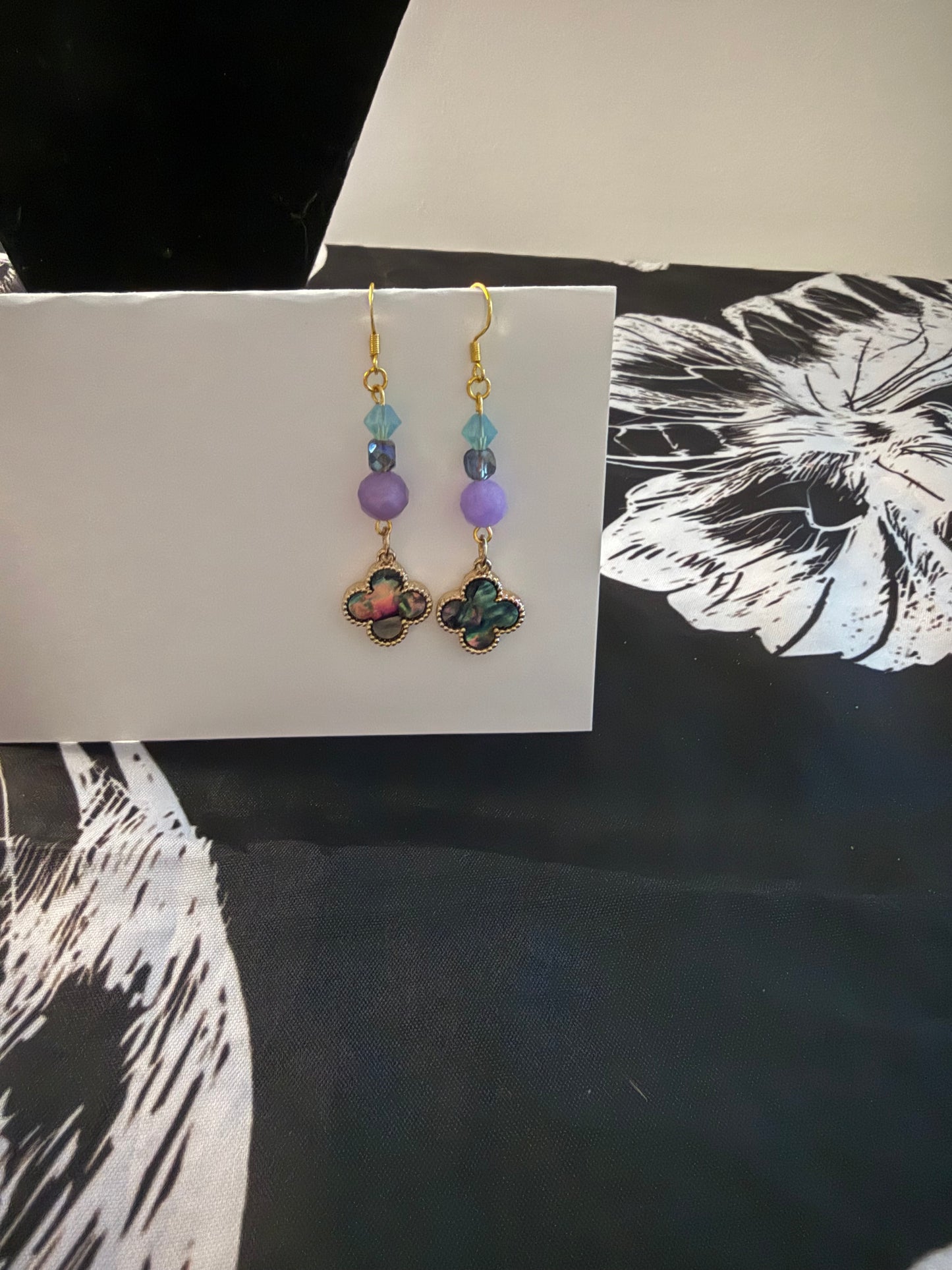 Abalone dangle earrings